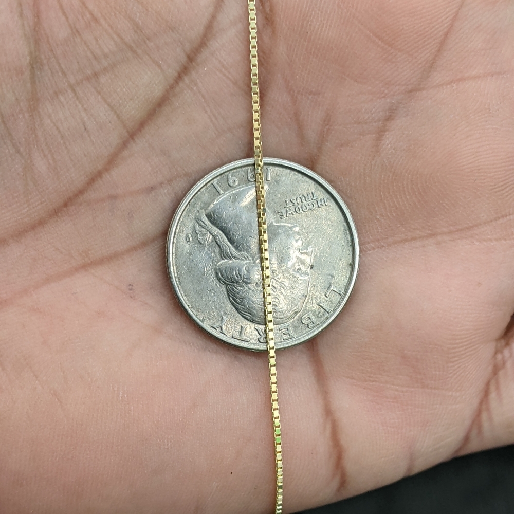 14kt Real Solid Gold Box Chain - image 6